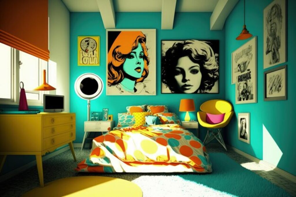 Pop Art bеdding with bold patterns and colors