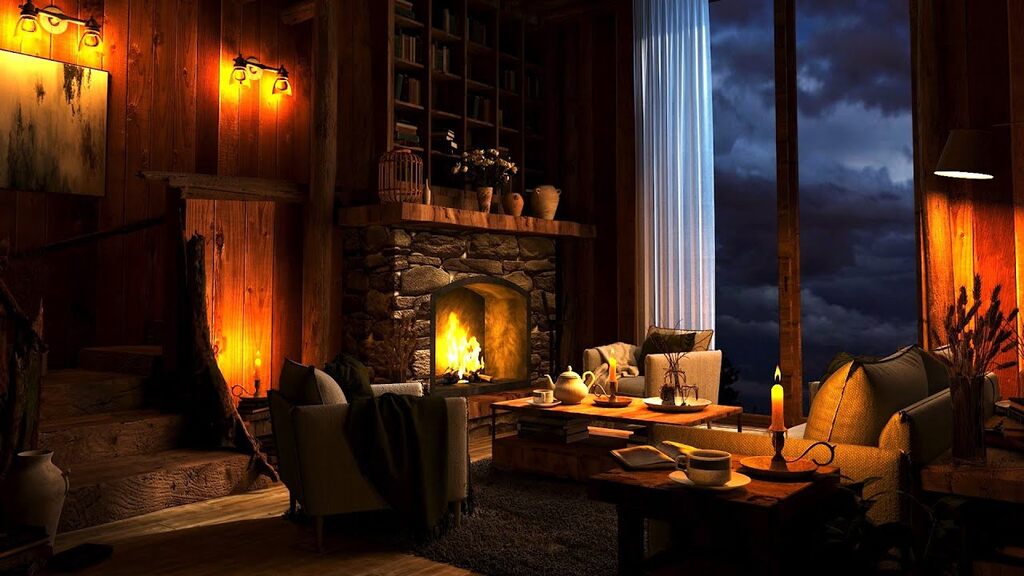 quiet evenings by the fireplace